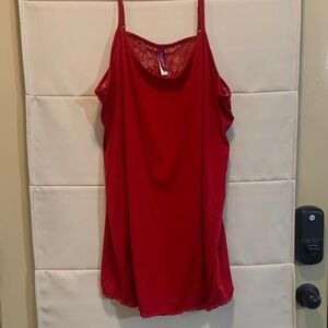 Adore Me Red Lace Nightgown Chemise 3X Plus Size Holiday Lingerie